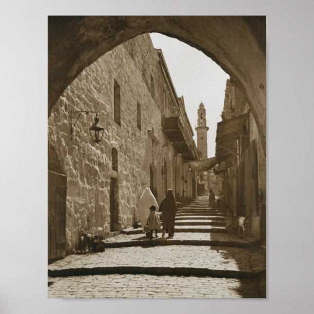 En gränd i det gamla Jerusalem Poster (Framsidan)