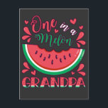 En Grandpa Födelsedagsfest i melon Vykort<br><div class="desc">En Grandpa Födelsedagsfest i melon - rolig design present Standard Postcard Classic Collection.</div>