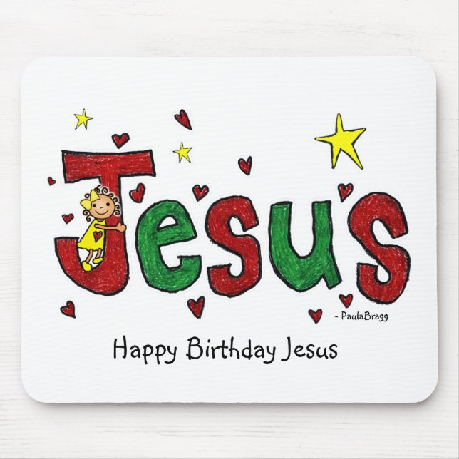 En grattis på födelsedagenJesus kram från lite Musmatta (Framsidan)
