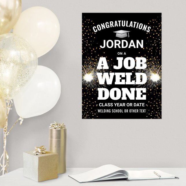 En Gratulerar svetsningsbåge i Studenten Poster (Skapare uppladdad)