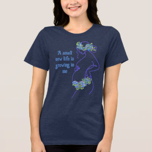En gravid kvinnas silhuett med citat  t shirt