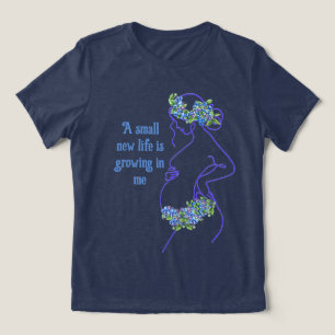 En gravid kvinnas silhuett med citat t shirt