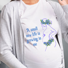 En gravid kvinnas siluett med citat t shirt