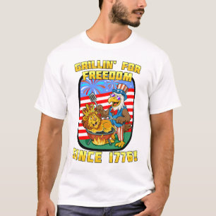 En grill i frihetens ära. 1776 t shirt