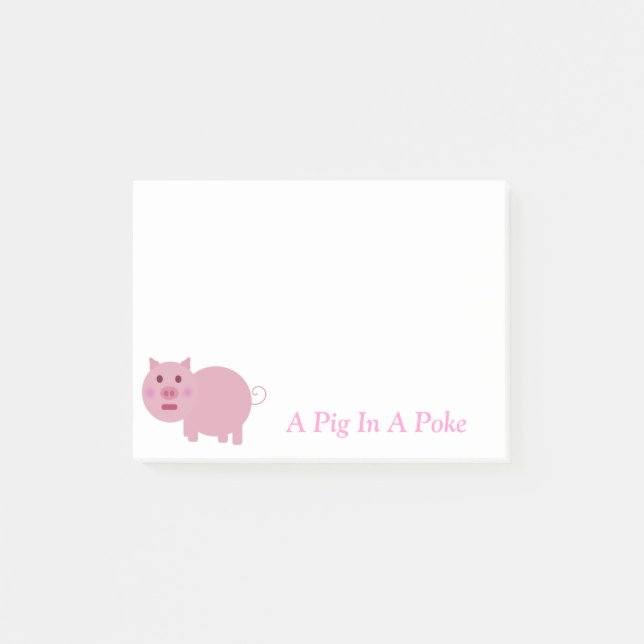 En gris i en peta postar den noterar post-it block (Framsida)