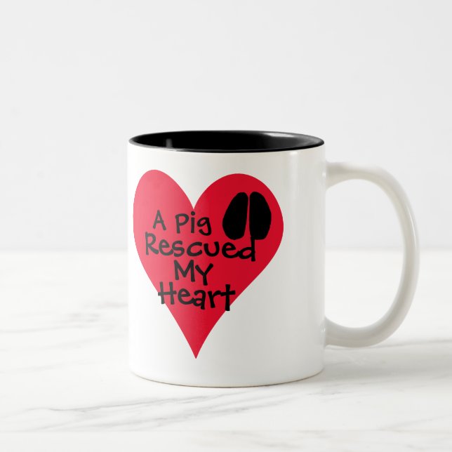 En gris räddade min hjärta Två-Tonad mugg (Höger)