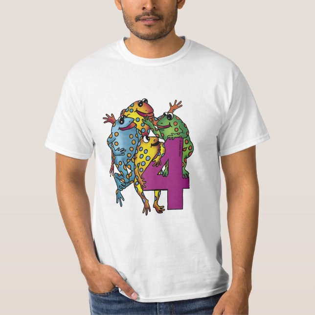 En groda för 4-årsdag t-shirt (Framsida)