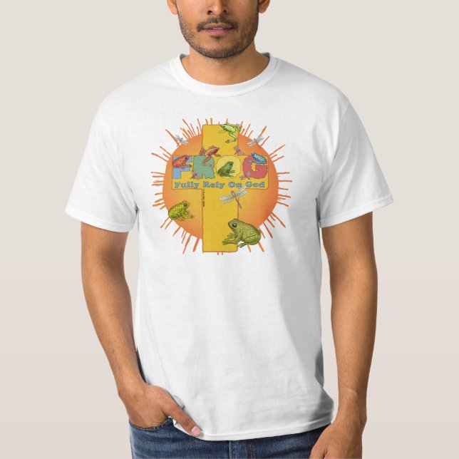 En groda Kristet kors t-shirt  (Framsida)