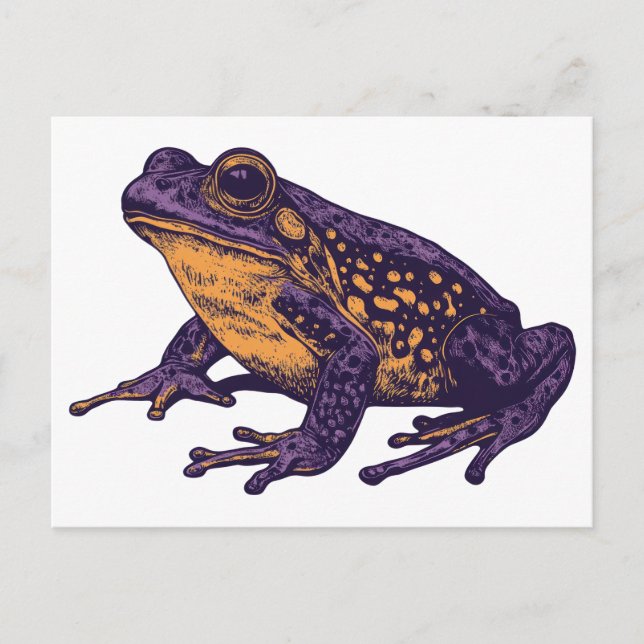 En grodillustration - l vykort (Framsida)
