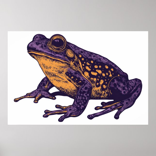 En grodillustration - stor poster (Framsidan)