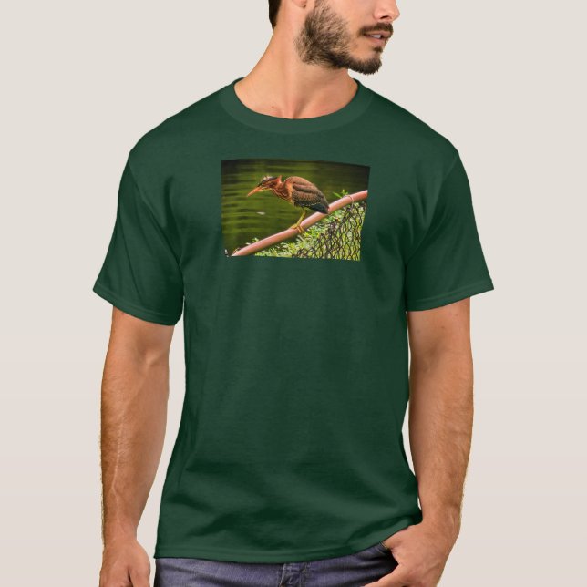 En grön häger t shirt (Framsida)