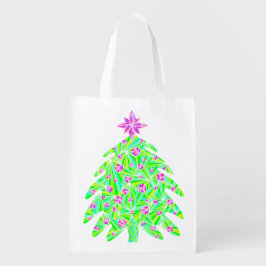 En grön julgranabstraktEco vänskapsmatch Återanvändbar Påse