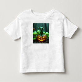 En grön pumpa och halloween-utomjording t shirt