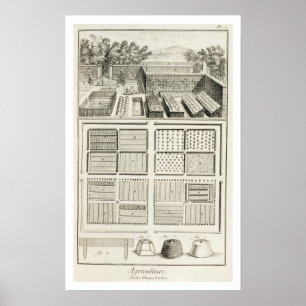 En grönsaksodling från "The Encyclopedia of Scie" Poster