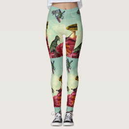 En grönt, andningsplaneten leggings