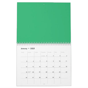 en grönt med vit gräns kalender