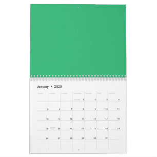 en grönt med vit gräns kalender