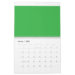 en grönt med vit gräns kalender