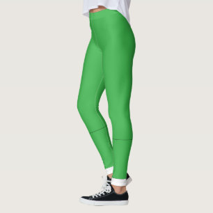 en grönt med vit gräns leggings