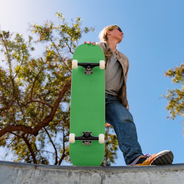 en grönt med vit gräns mini skateboard bräda 18,5 cm (Utomhus 1)