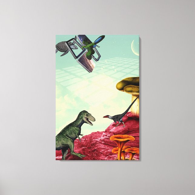 En grönt och en andlig planet canvastryck (Framsida)