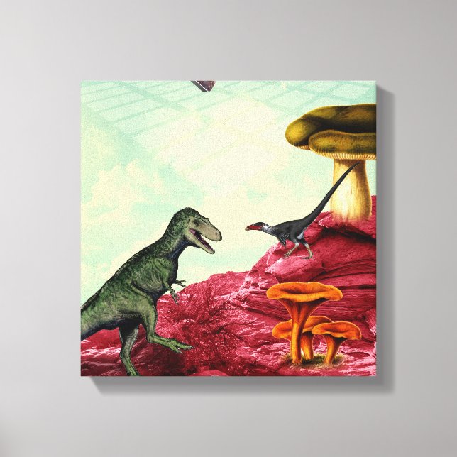 En grönt och en andlig planet canvastryck (Framsida)