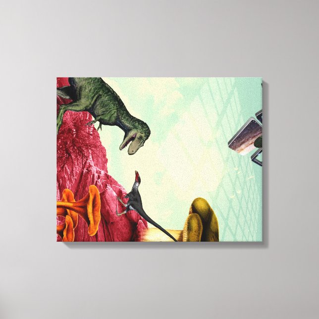 En grönt och en andlig planet canvastryck (Framsida)