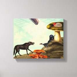 En grönt och en andlig planet canvastryck