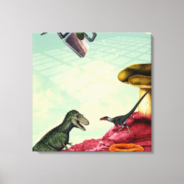 En grönt och en andlig planet canvastryck