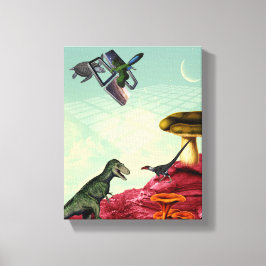 En grönt och en andlig planet canvastryck