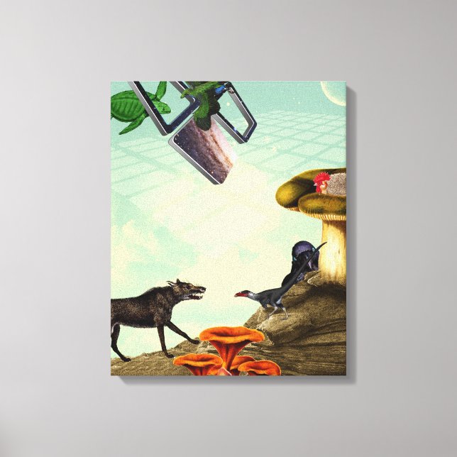 En grönt och en andlig planet canvastryck (Framsida)