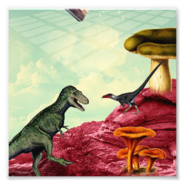 En grönt och en andlig planet fototryck