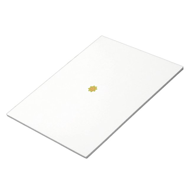 en grönt och en röd blomma med svarta punkter anteckningsblock (Vinklad)