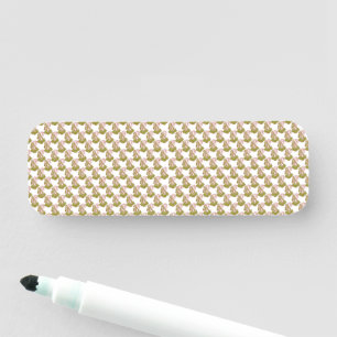 en grönt och vit bakgrund med liten löv namnbricka