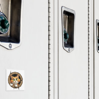 En Grönt Tecknad med Ögon Pee med Bright Magnet