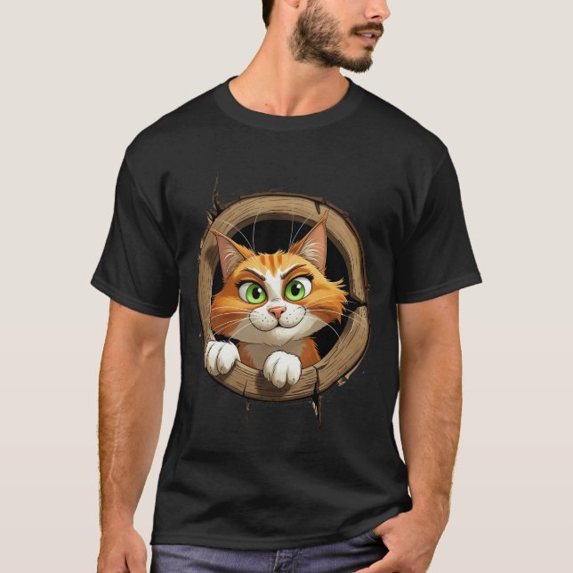 En Grönt Tecknad med Ögon Pee med Bright  T Shirt (Framsida)