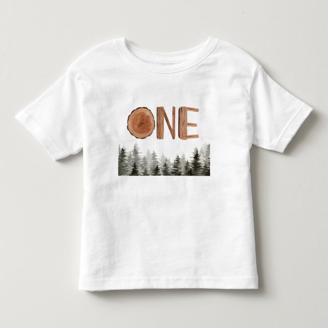 En Grönt Träd 1:a födelsedag T Shirt (Framsida)