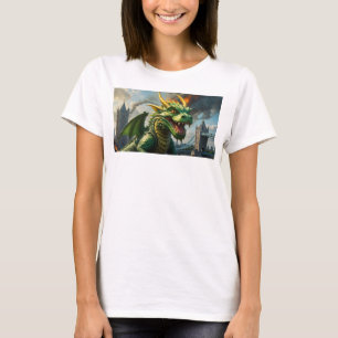 En Grönt Welsh Dragon Terrorizes London T Shirt