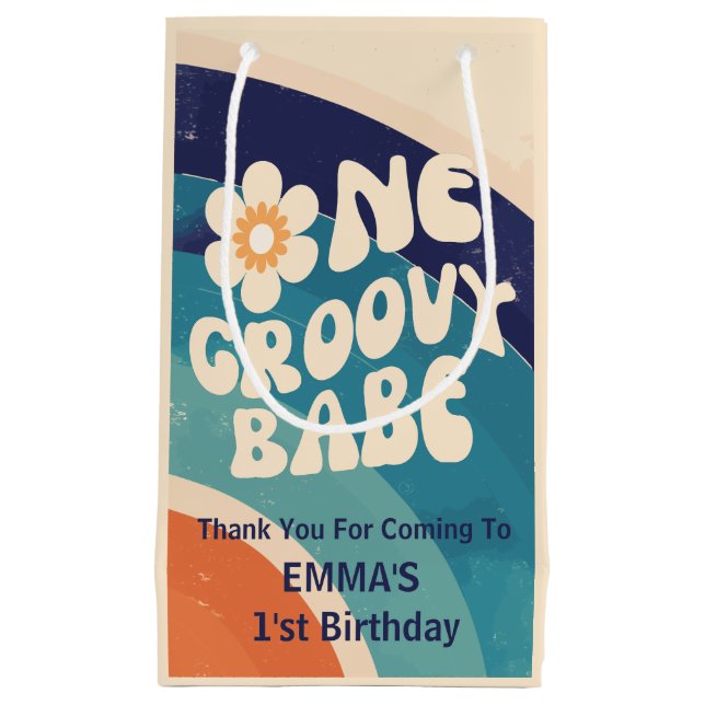En Groovy Babe Retro Daisy 1-årsdag (Framsidan)