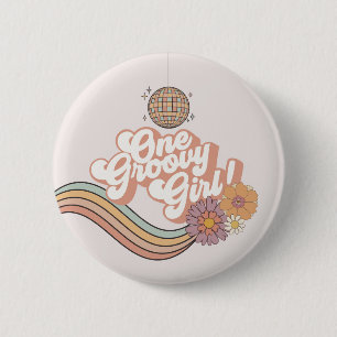 En Groovy Girl retro 1st party Knapp