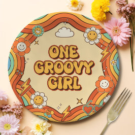 En Groovy Girl Retro Rainbow 1 Birthday Party