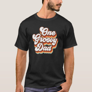 En Groovy Pappa Retro pappa Hippie Birthday 70-tal T Shirt