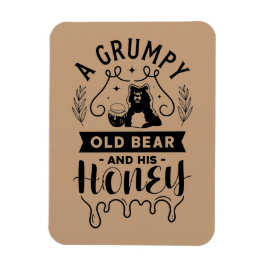 En grumlig gammal björn och hans honung magnet