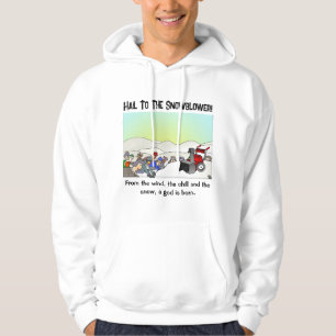 En Gud är Born Manar White Hoodie