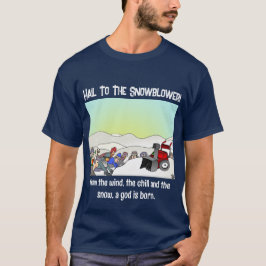 En Gud är född Manar Mörk blått-Shirt T Shirt