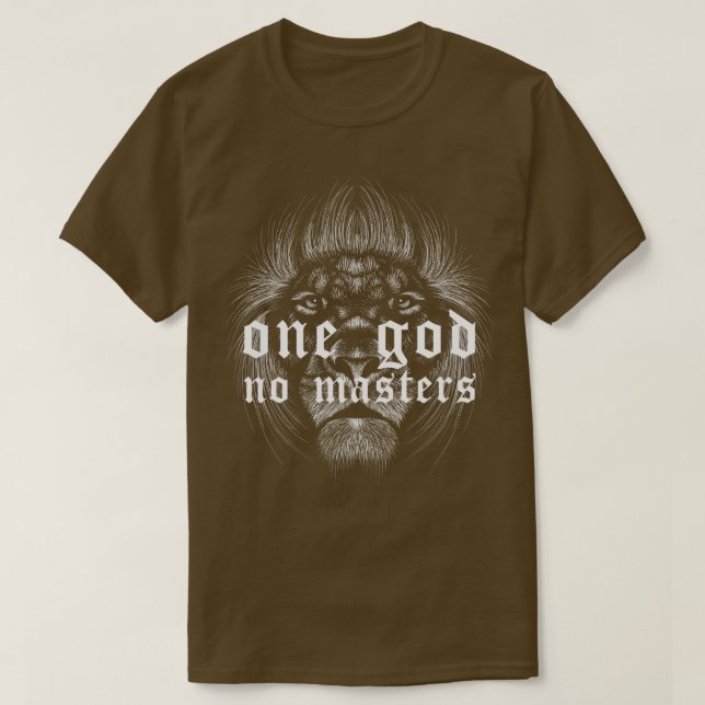En gud, ingen mästare 1 t shirt (Design framsida)