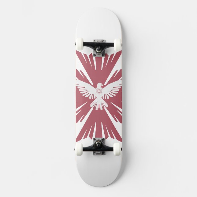 En gudomlig fredsduva mini skateboard bräda 18,5 cm (Framsida)