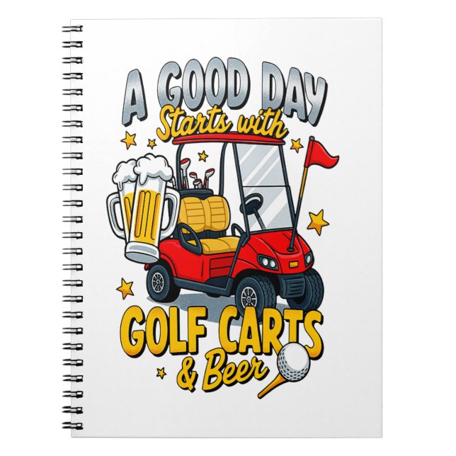 En Guds dag börjar med Golf Carts Anteckningsbok (Framsidan)