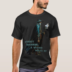 En guide går på en konstgjord morgon t shirt
