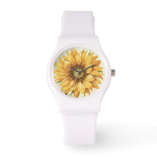 En gul solros armbandsur